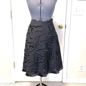 Dolce Apparel A-line skirt ribbon accent M 482
